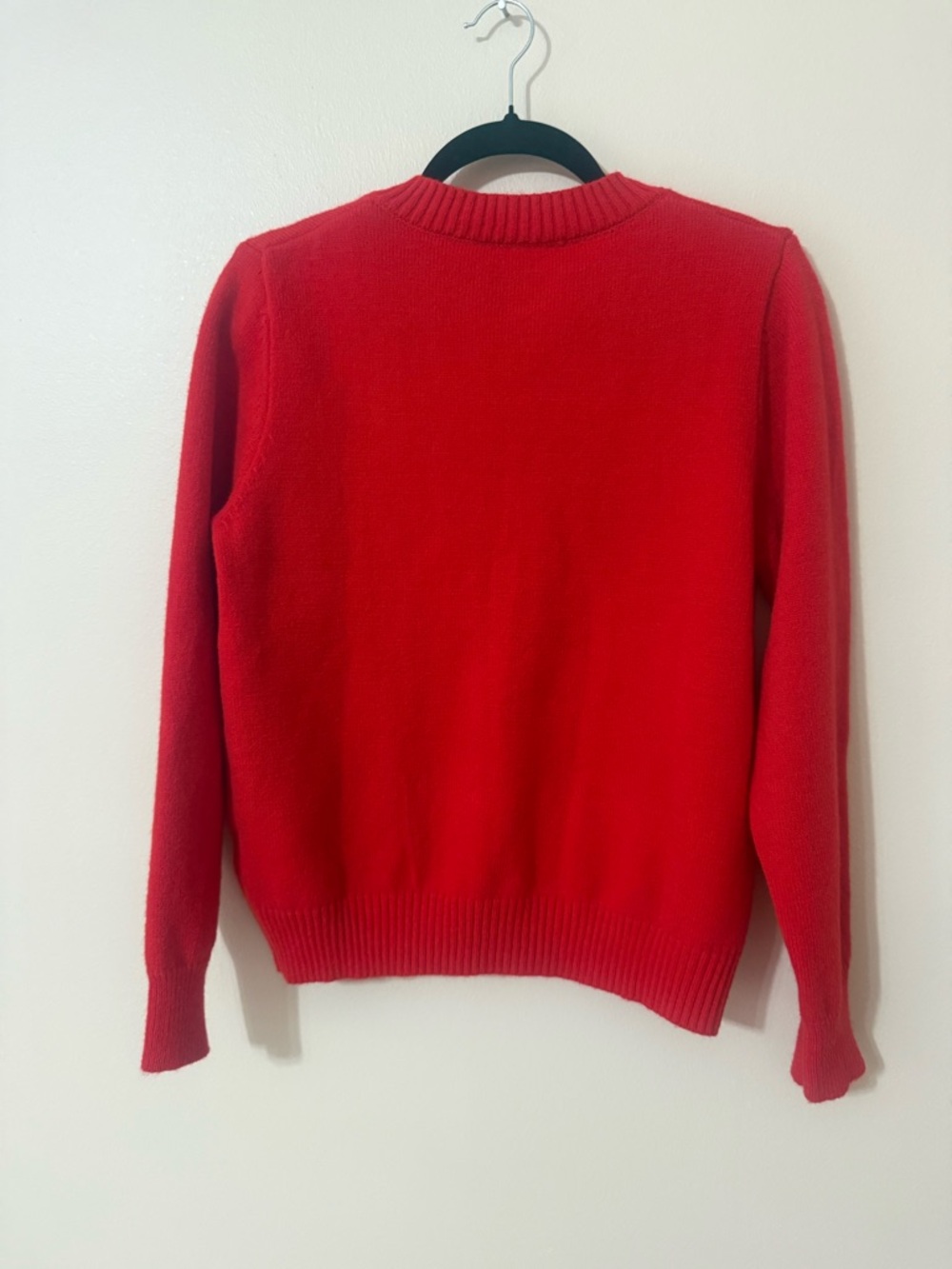 Elegant Classic Women’s Red Button Long Sleeve Cardigan , Size M Excellent Cond. - Picture 7 of 11